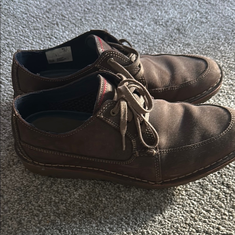 Clarks Brown Leather Casual Shoes